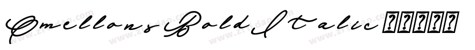 Omellons BoldItalic字体转换